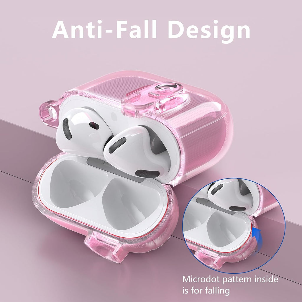 Cute Apple Airpods 4 Cases 2024 (With Safety Lock) Clear Case 