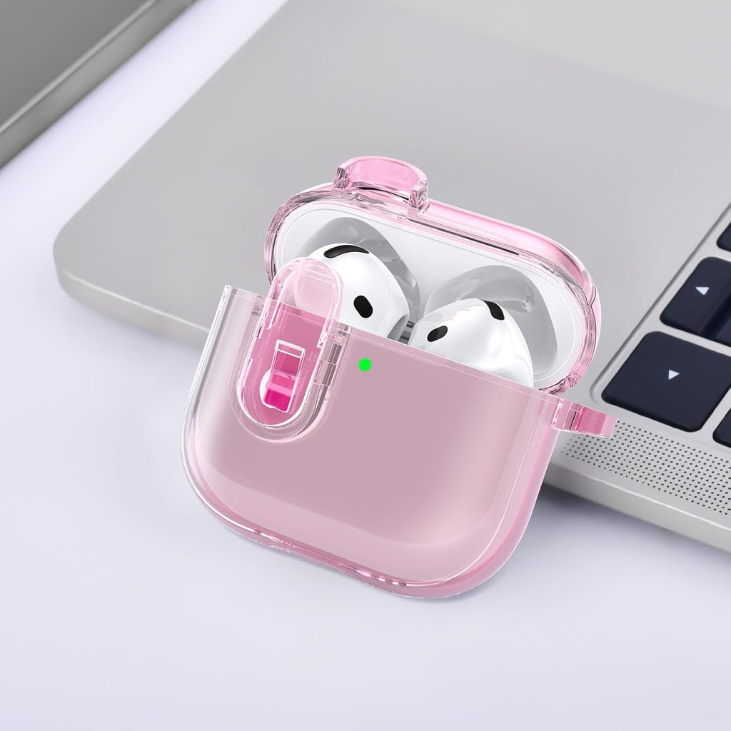 Cute Apple Airpods 4 Cases 2024 (With Safety Lock) Clear Case 