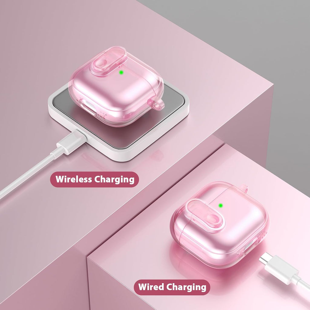 Cute Apple Airpods 4 Cases 2024 (With Safety Lock) Clear Case 