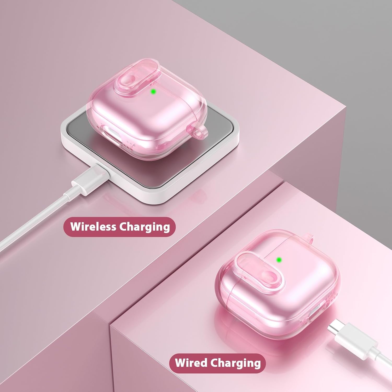 Cute Apple Airpods 4 Cases 2024 (With Safety Lock) Clear Case 