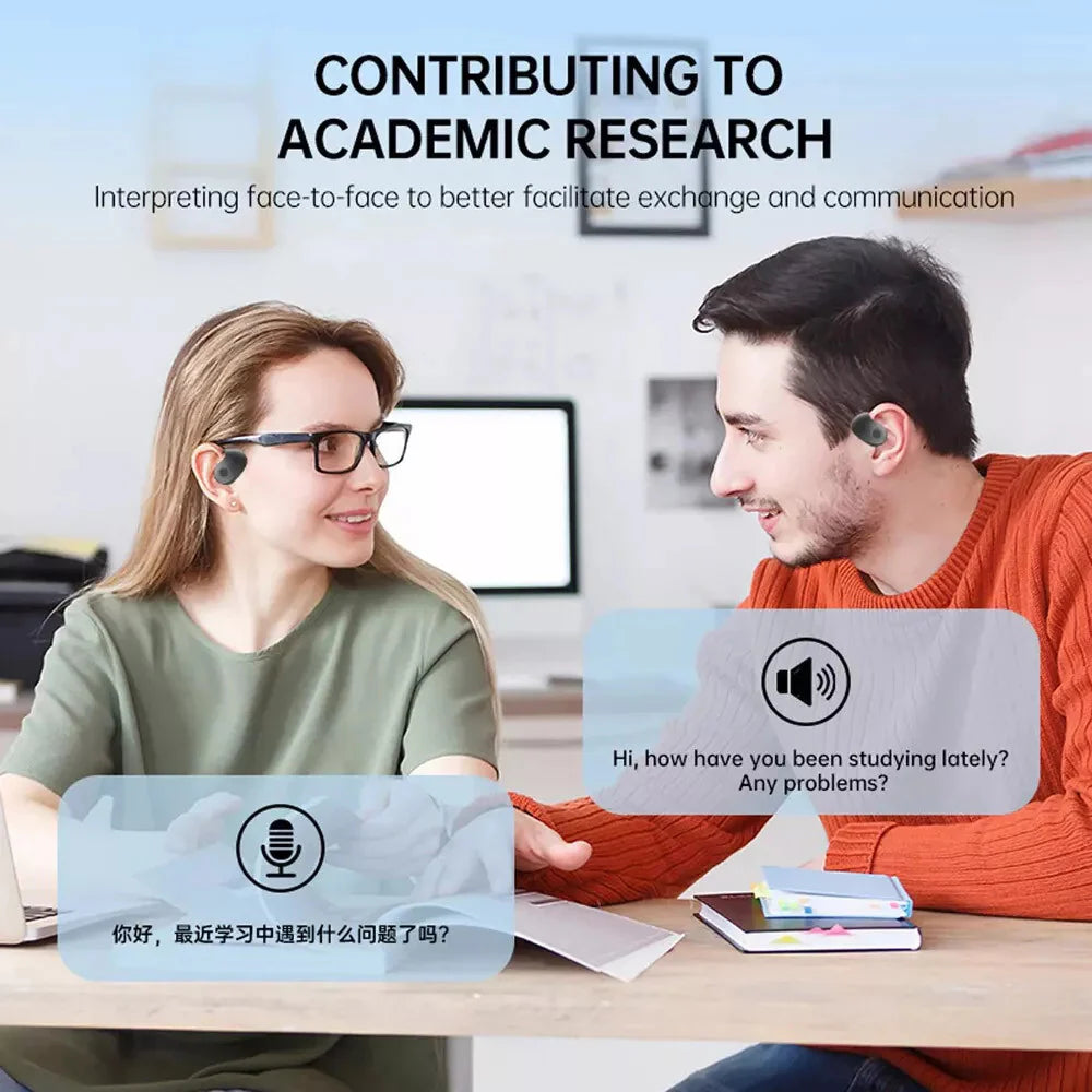 Translator Earbuds 150 Languages Real Time Translation Bluetooth 5.4 Headset 